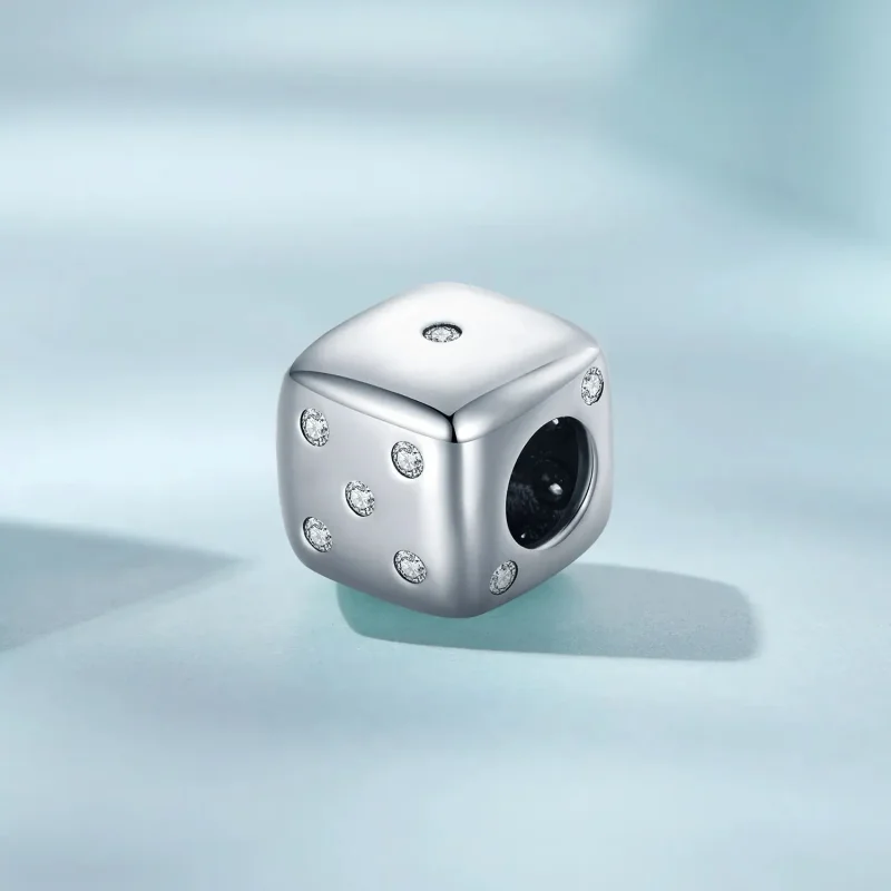 (zdjęcie do) Charms Typu Pandora Szczęśliwa kostka - SCC2362 - Wyświetl 2