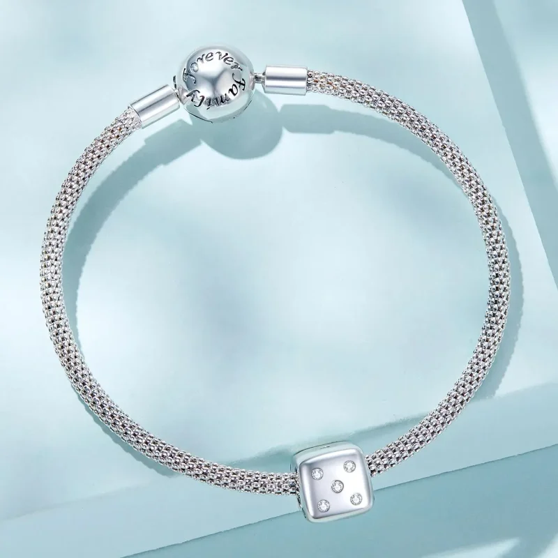 (zdjęcie do) Charms Typu Pandora Szczęśliwa kostka - SCC2362 - Wyświetl 4