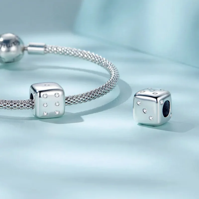 (zdjęcie do) Charms Typu Pandora Szczęśliwa kostka - SCC2362 - Wyświetl 5