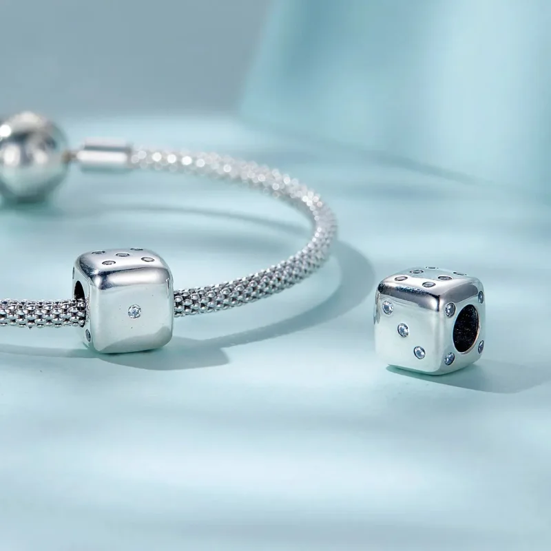 (zdjęcie do) Charms Typu Pandora Szczęśliwa kostka - SCC2362 - Wyświetl 6