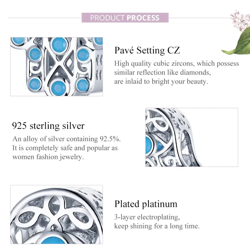 (zdjęcie do) Charms Typu Pandora Szczęśliwa ręka - SCC1757 - Wyświetl 8