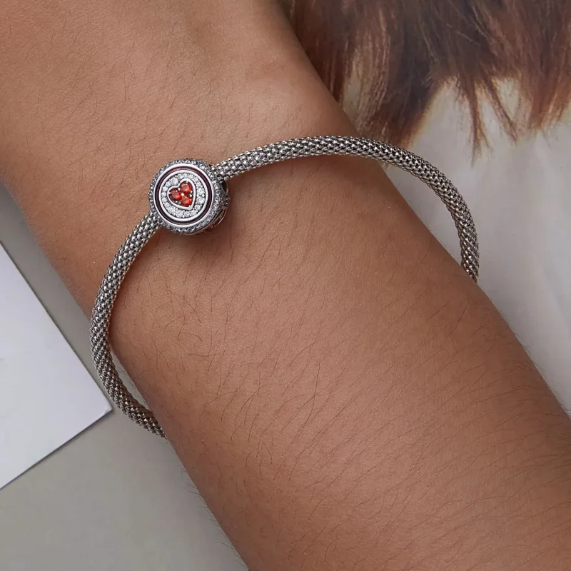(zdjęcie do) Charms Typu Pandora Szczęśliwe serce - BSC620 - Wyświetl 7