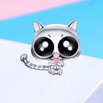 Charms Typu Pandora Szczęśliwy kot - BSC055