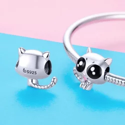 Charms Typu Pandora Szczęśliwy kot - BSC055