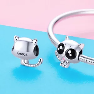 Charms Typu Pandora Szczęśliwy kot - BSC055