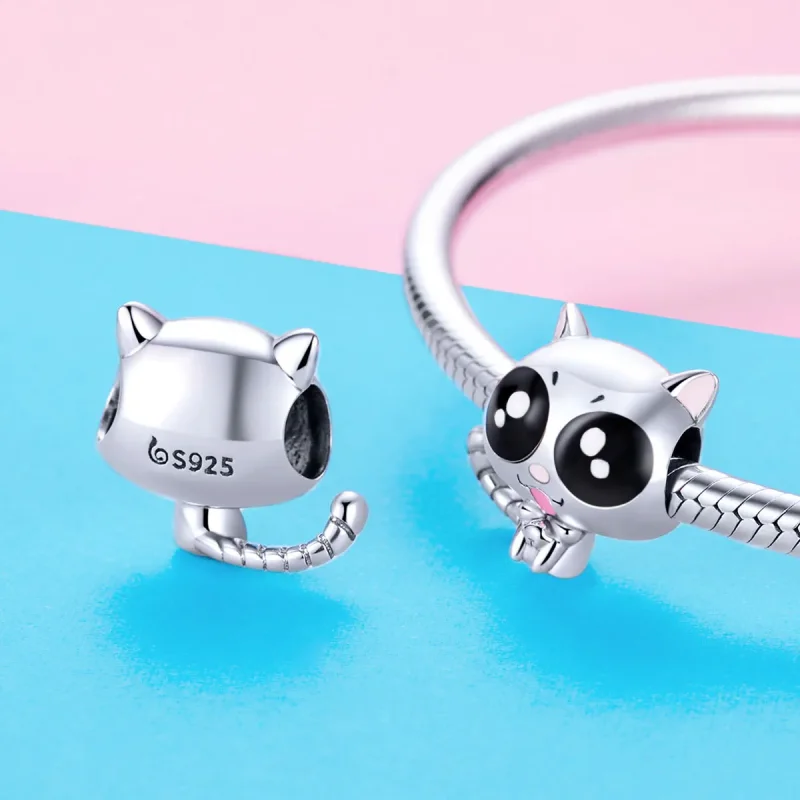 (zdjęcie do) Charms Typu Pandora Szczęśliwy kot - BSC055 - Wyświetl 3