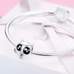 Charms Typu Pandora Szczęśliwy kot - BSC055