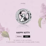 Charms Typu Pandora Szczęśliwy kotek - SCC1203