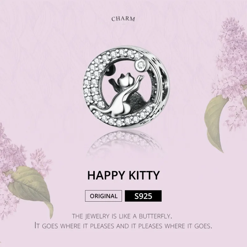 (zdjęcie do) Charms Typu Pandora Szczęśliwy kotek - SCC1203 - Wyświetl 2