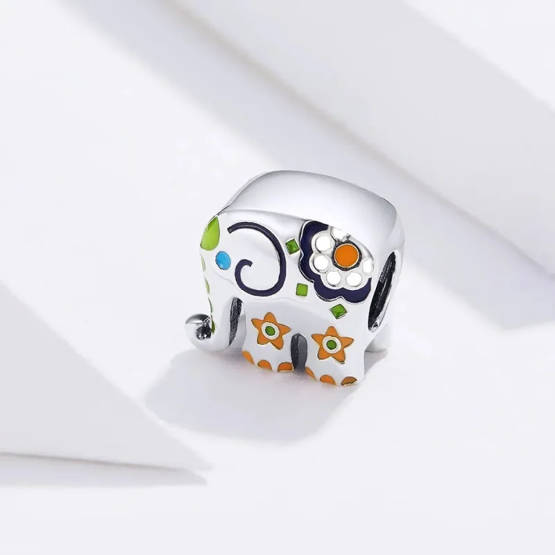 (zdjęcie do) Charms Typu Pandora Szczęśliwy słoń - BSC095 - Wyświetl 3