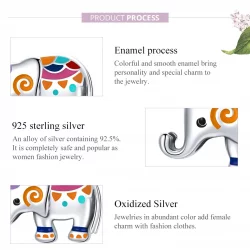 Charms Typu Pandora Szczęśliwy słoń - SCC1790