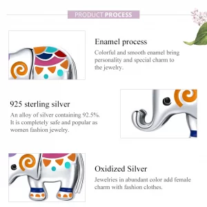 Charms Typu Pandora Szczęśliwy słoń - SCC1790