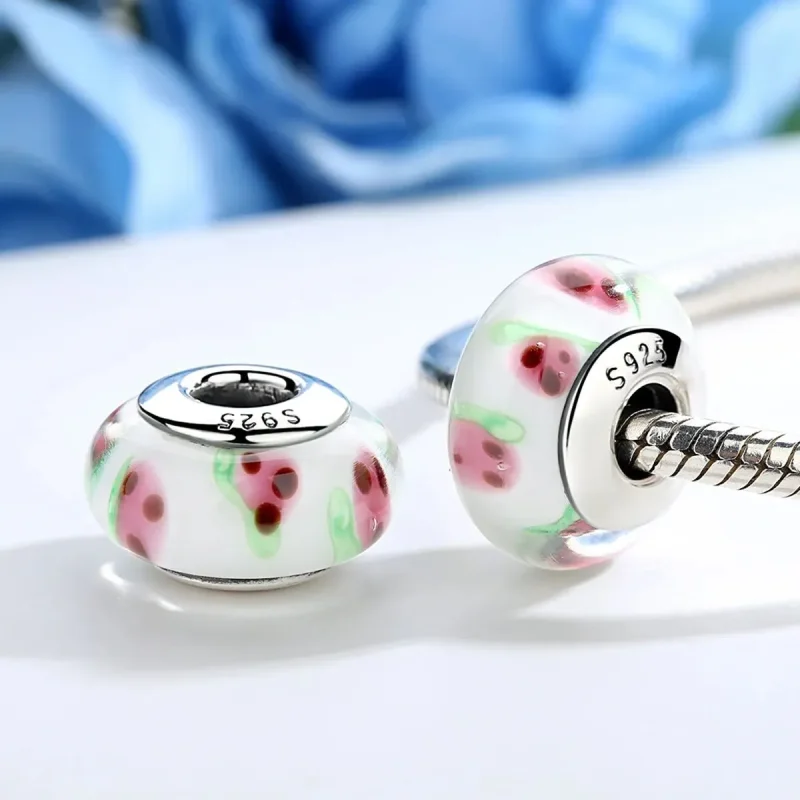 (zdjęcie do) Charms Typu Pandora Szkło Murano z czerwonymi owocami - SCZ016 - Wyświetl 3
