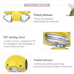 Charms Typu Pandora Żółta Kaczka - SCC1501