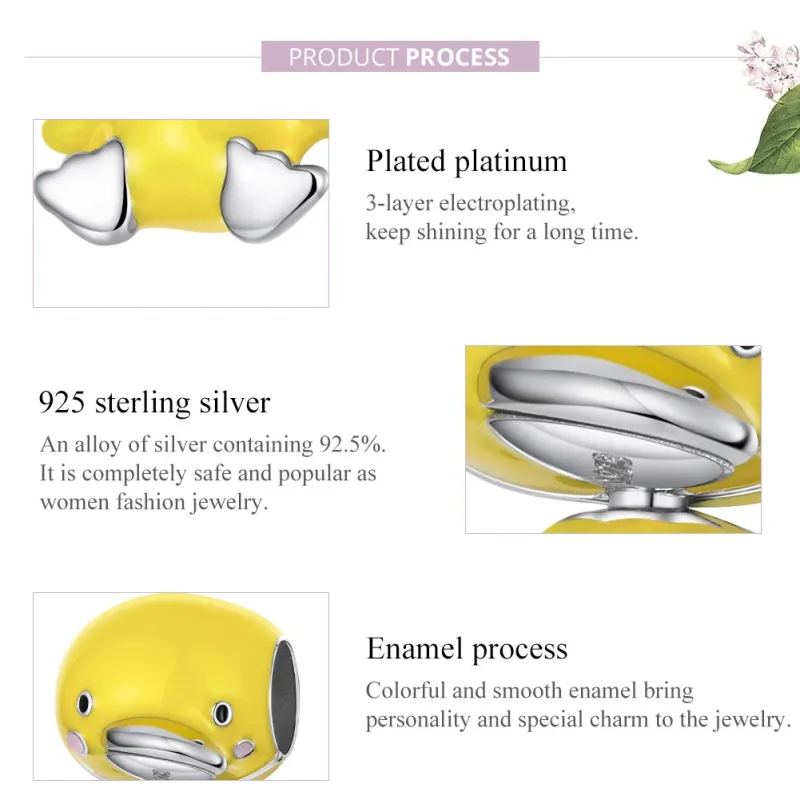 (zdjęcie do) Charms Typu Pandora Żółta Kaczka - SCC1501 - Wyświetl 8