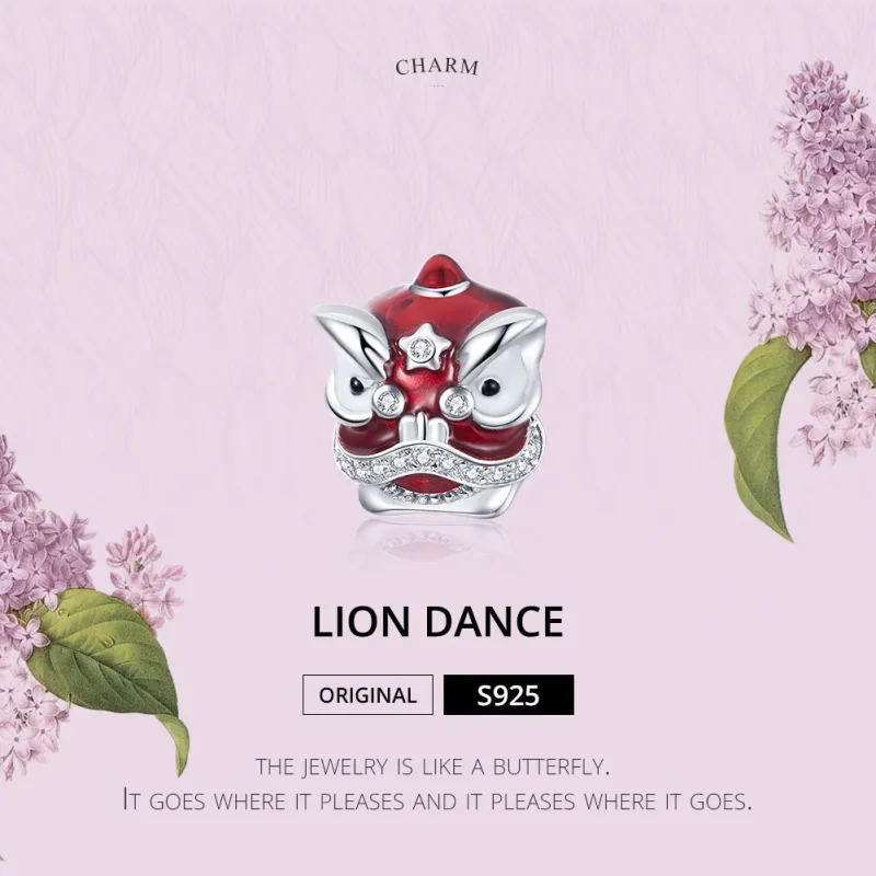 (zdjęcie do) Charms Typu Pandora Taniec lwa - BSC086 - Wyświetl 5