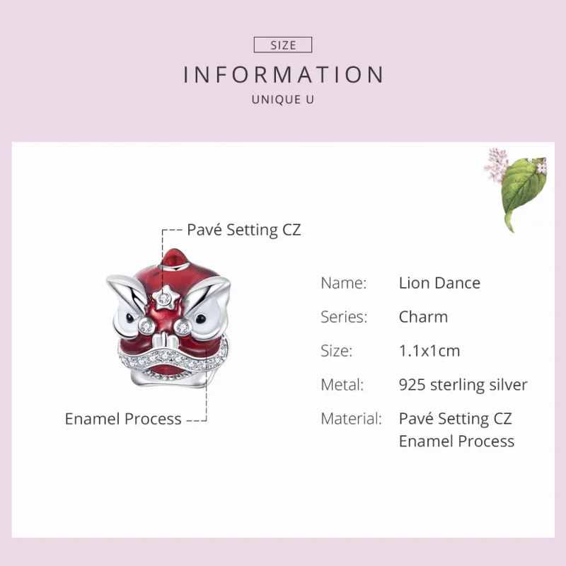 (zdjęcie do) Charms Typu Pandora Taniec lwa - BSC086 - Wyświetl 6