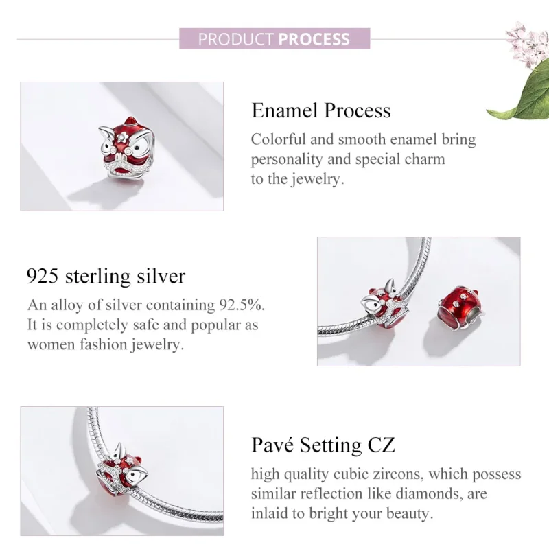 (zdjęcie do) Charms Typu Pandora Taniec lwa - BSC086 - Wyświetl 7