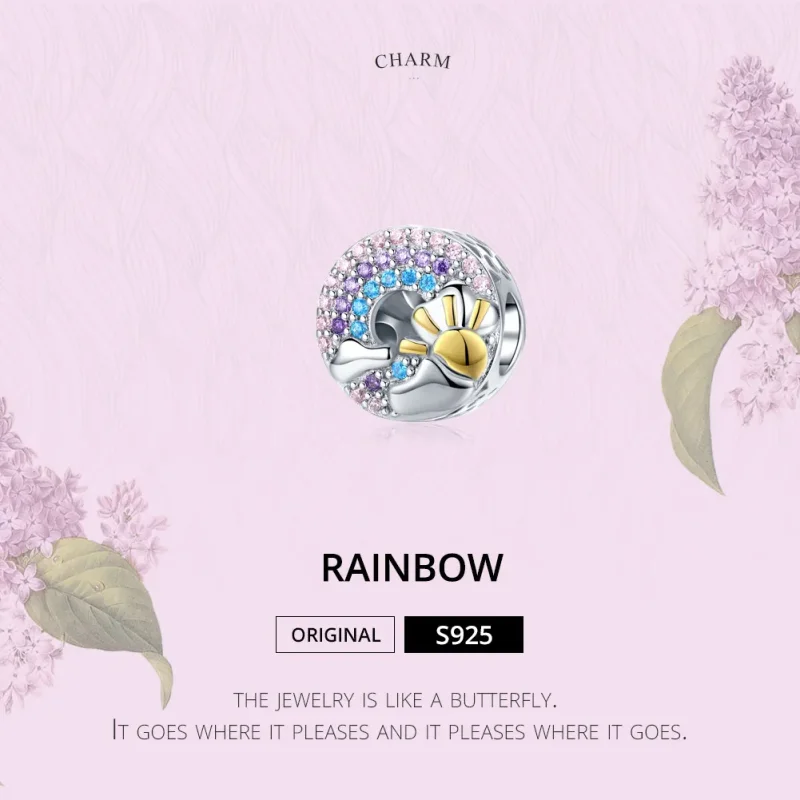(zdjęcie do) Charms Typu Pandora Tęcza i słońce - SCC1255 - Wyświetl 2