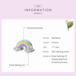 Charms Typu Pandora Tęcza - SCC1425