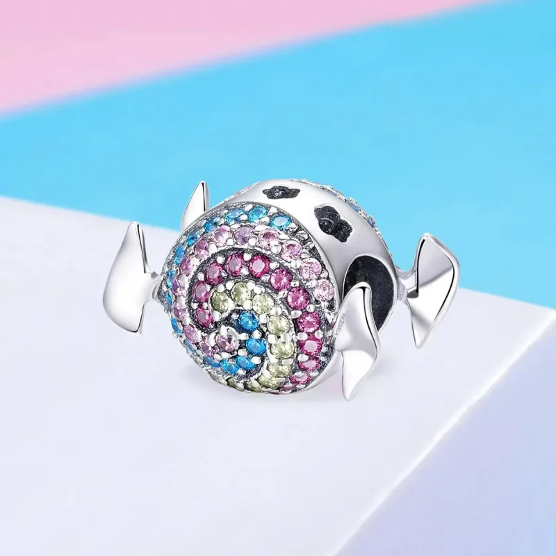 (zdjęcie do) Charms Typu Pandora Tęczowe Cukierki - SCC898 - Wyświetl 2