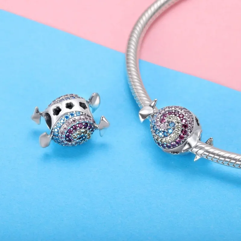 (zdjęcie do) Charms Typu Pandora Tęczowe Cukierki - SCC898 - Wyświetl 4