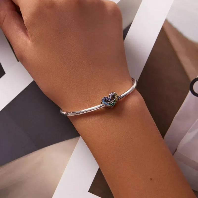(zdjęcie do) Charms Typu Pandora tęczowe serce - SCC2137 - Wyświetl 5