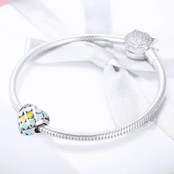 Charms Typu Pandora Tęczowe Serce - SCC902