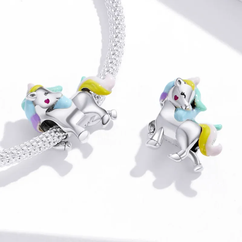 (zdjęcie do) Charms Typu Pandora Tęczowy Koń - SCC1500 - Wyświetl 4