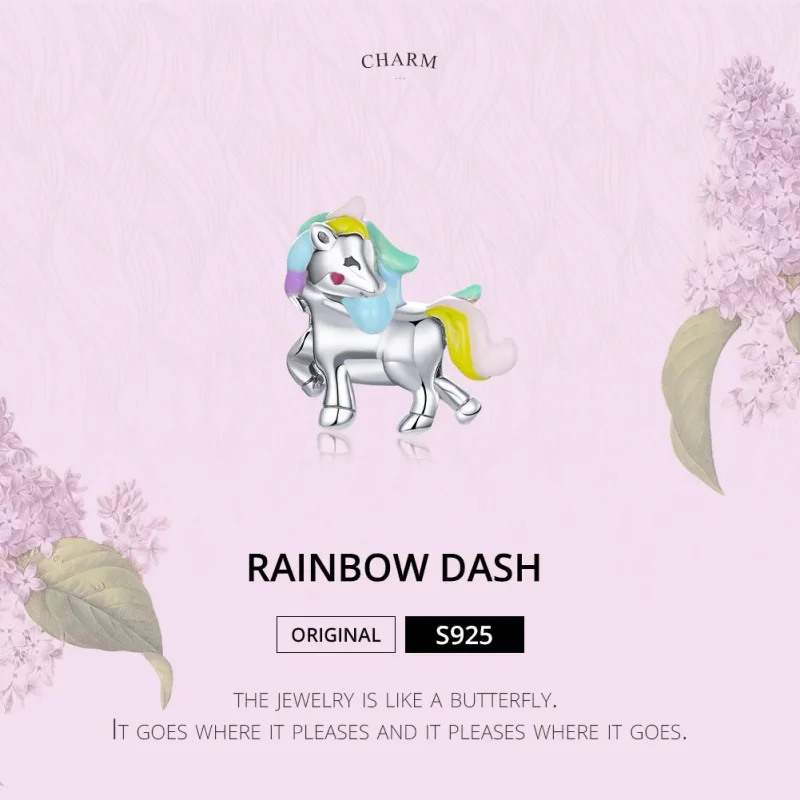 (zdjęcie do) Charms Typu Pandora Tęczowy Koń - SCC1500 - Wyświetl 6