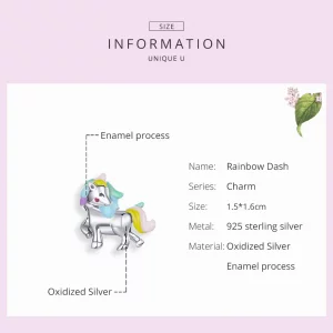 Charms Typu Pandora Tęczowy Koń - SCC1500