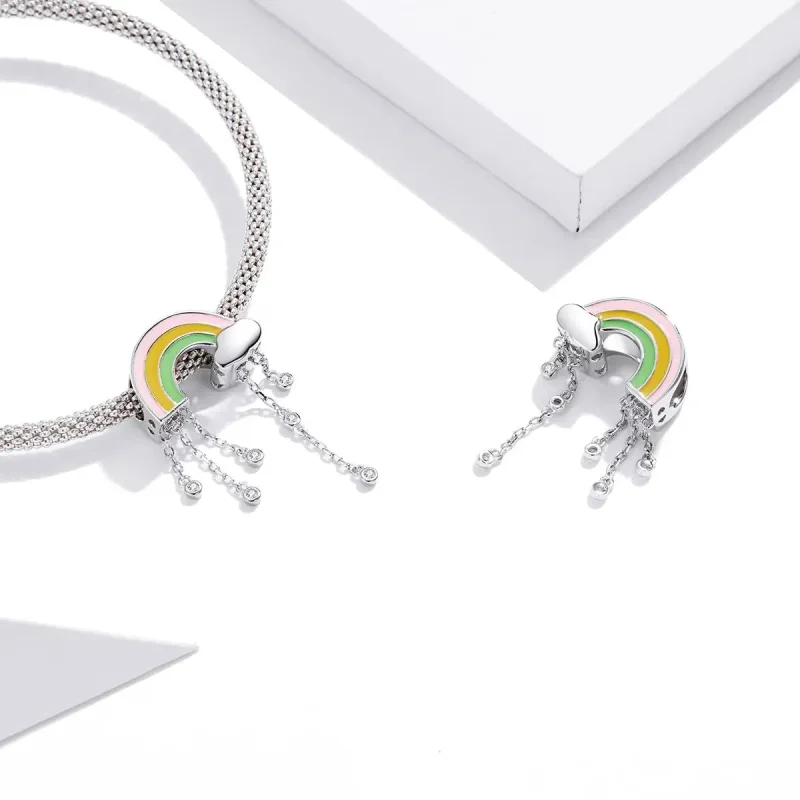 (zdjęcie do) Charms Typu Pandora tęczowy uśmiech - BSC418 - Wyświetl 4