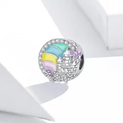 Charms Typu Pandora Tęczowy Zamek - SCC1585