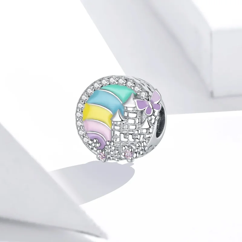 (zdjęcie do) Charms Typu Pandora Tęczowy Zamek - SCC1585 - Wyświetl 2