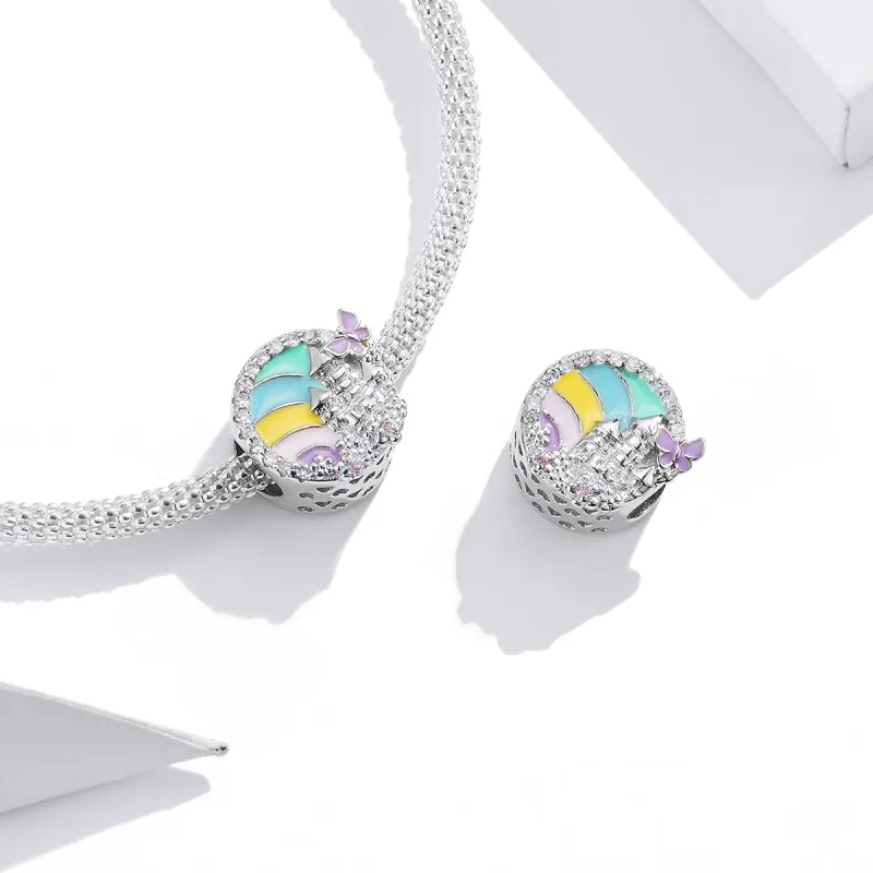 (zdjęcie do) Charms Typu Pandora Tęczowy Zamek - SCC1585 - Wyświetl 3