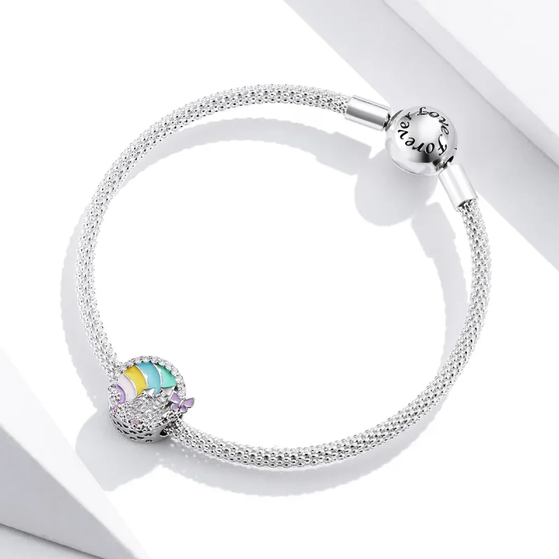 (zdjęcie do) Charms Typu Pandora Tęczowy Zamek - SCC1585 - Wyświetl 4