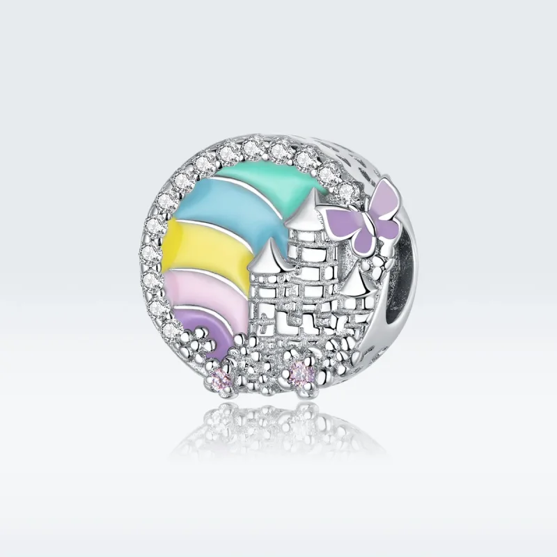 (zdjęcie do) Charms Typu Pandora Tęczowy Zamek - SCC1585 - Wyświetl 5