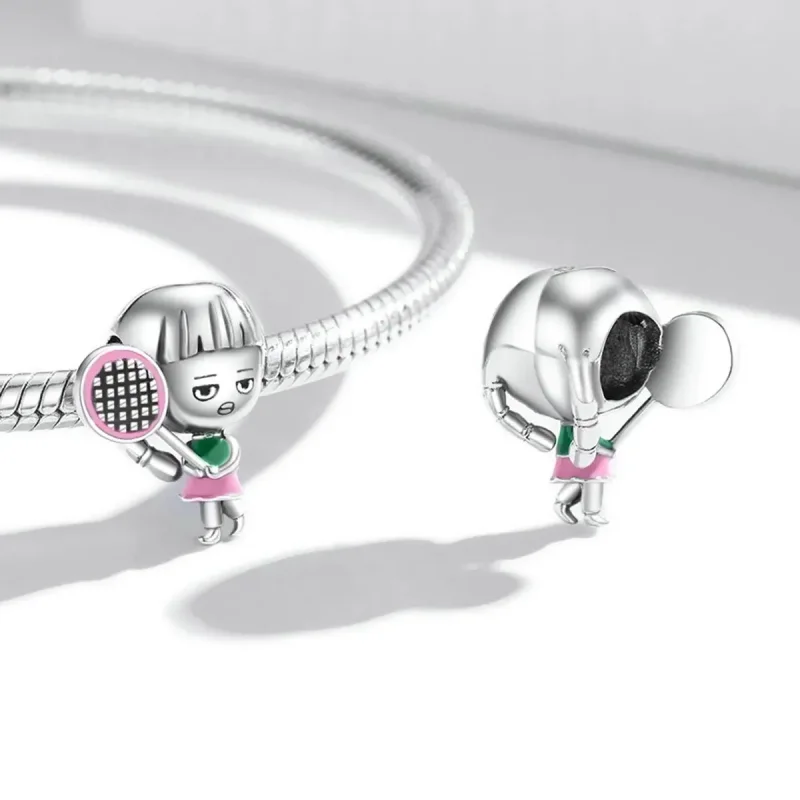 (zdjęcie do) Charms Typu Pandora Tenisowa dziewczyna - SCC2051 - Wyświetl 4