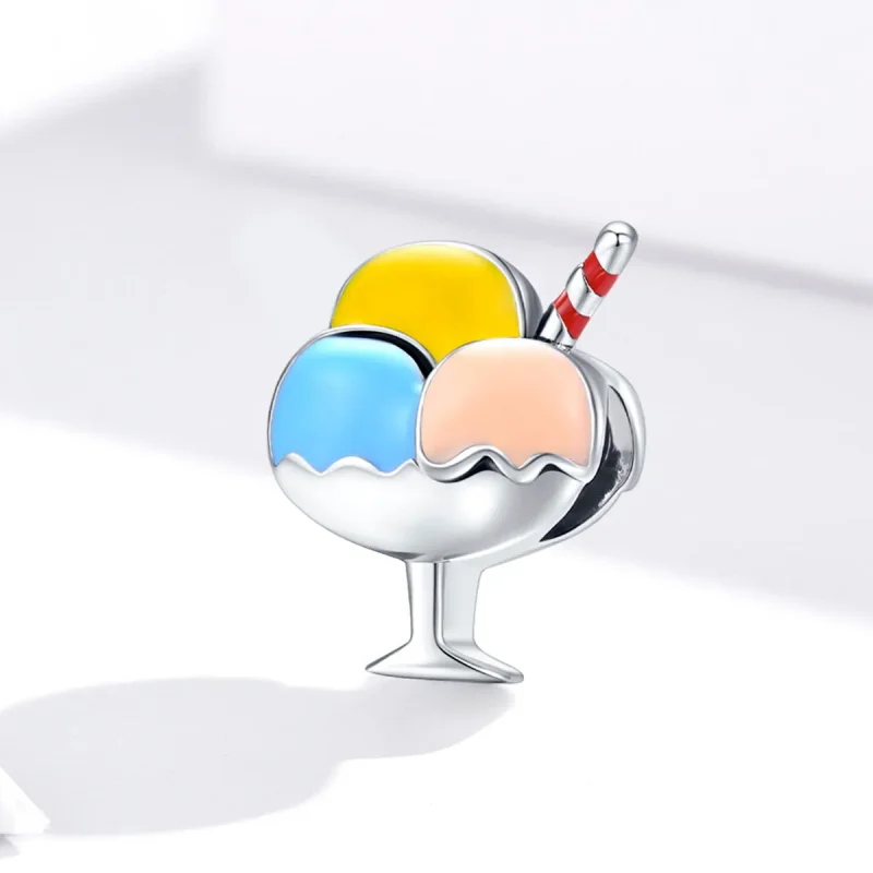 (zdjęcie do) Charms Typu Pandora Trójkolorowy Ball Ice Cream - SCC1532 - Wyświetl 2