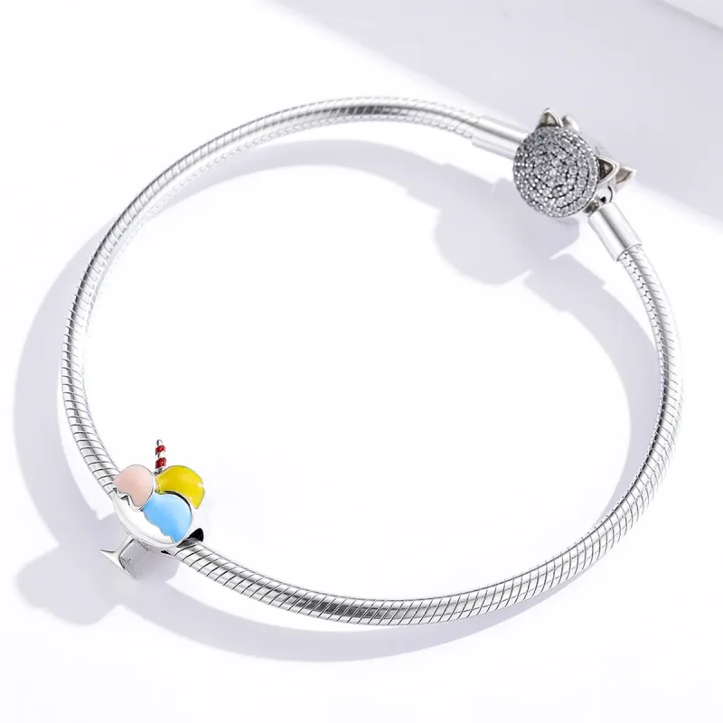 (zdjęcie do) Charms Typu Pandora Trójkolorowy Ball Ice Cream - SCC1532 - Wyświetl 3