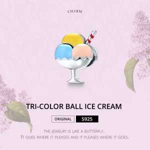 Charms Typu Pandora Trójkolorowy Ball Ice Cream - SCC1532