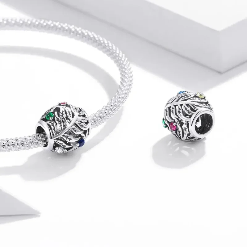 (zdjęcie do) Charms Typu Pandora tropikalne liście - BSC450 - Wyświetl 4
