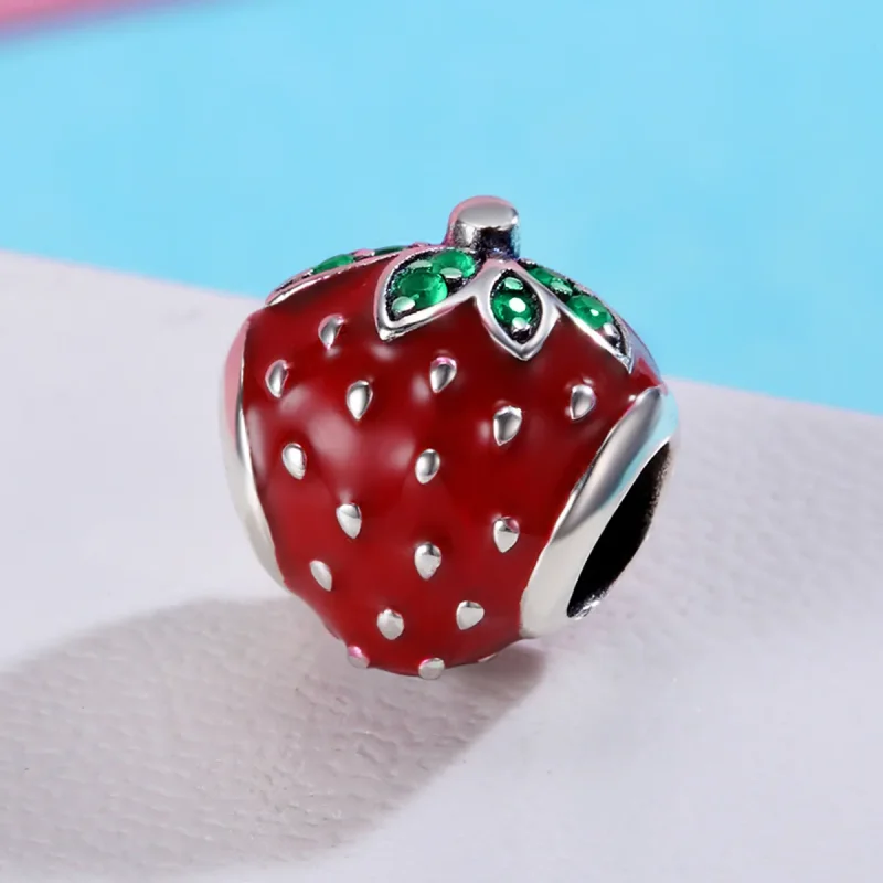 (zdjęcie do) Charms Typu Pandora Truskawka - SCC369 - Wyświetl 3