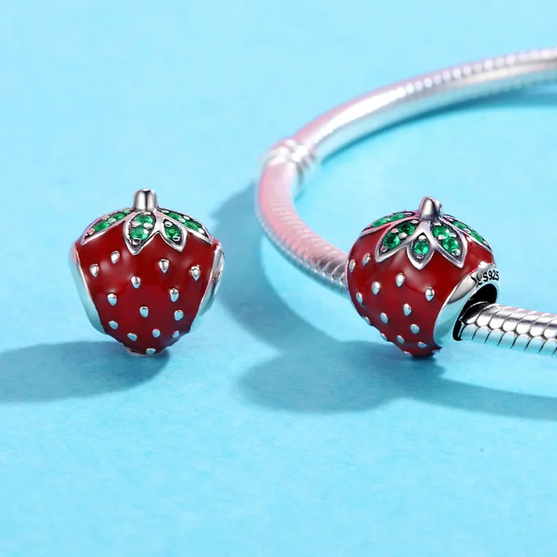 (zdjęcie do) Charms Typu Pandora Truskawka - SCC369 - Wyświetl 5