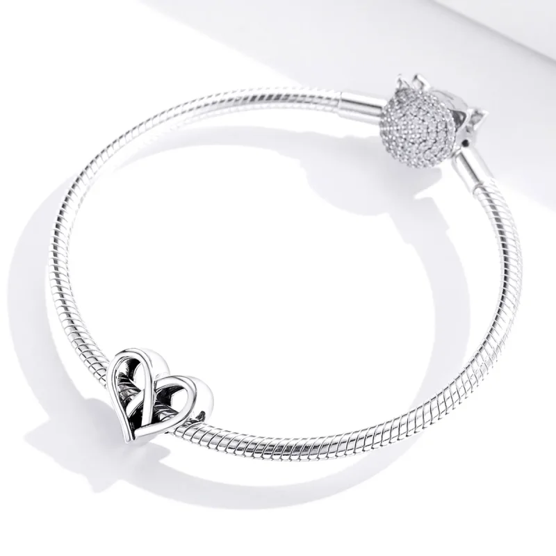 (zdjęcie do) Charms Typu Pandora Ty i ja serce do serca - SCC1552 - Wyświetl 2