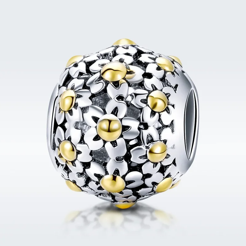 (zdjęcie do) Charms Typu Pandora Uścisk Kwiatów - SCC717 - Wyświetl 3