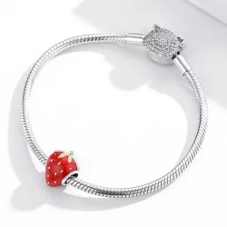 Charms Typu Pandora Urocza truskawka - SCC1839