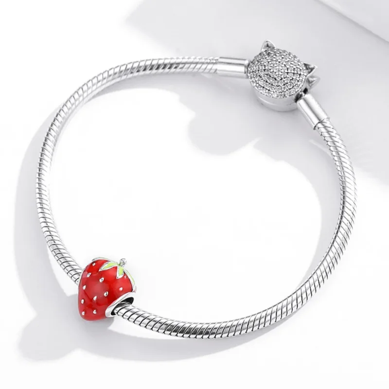 (zdjęcie do) Charms Typu Pandora Urocza truskawka - SCC1839 - Wyświetl 3