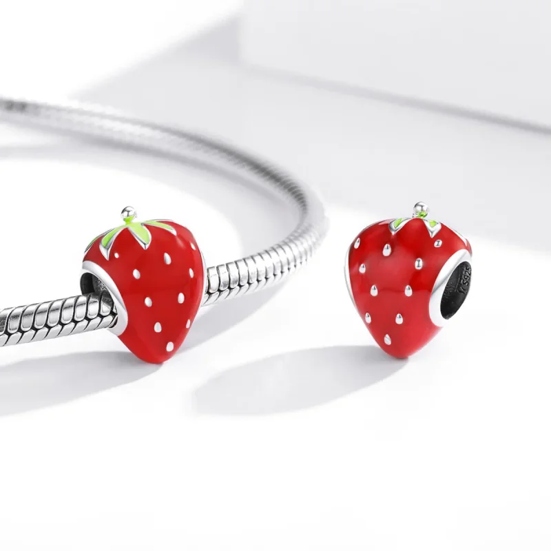 (zdjęcie do) Charms Typu Pandora Urocza truskawka - SCC1839 - Wyświetl 4