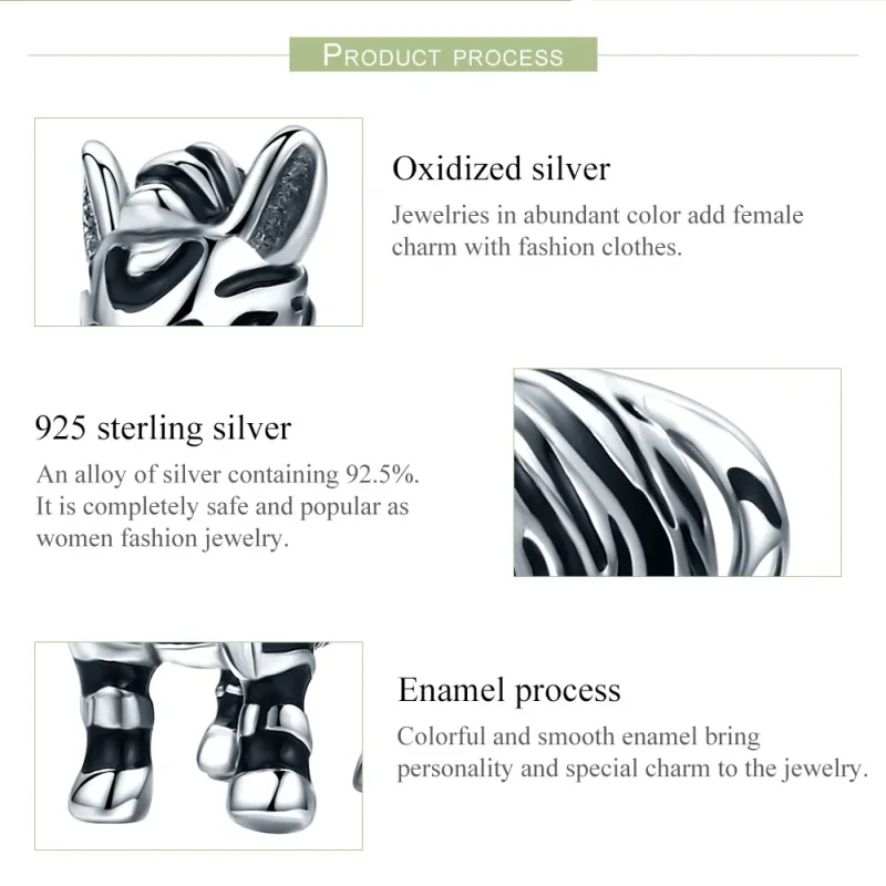 (zdjęcie do) Charms Typu Pandora Urocza zwierzęca zebra - SCC550 - Wyświetl 6
